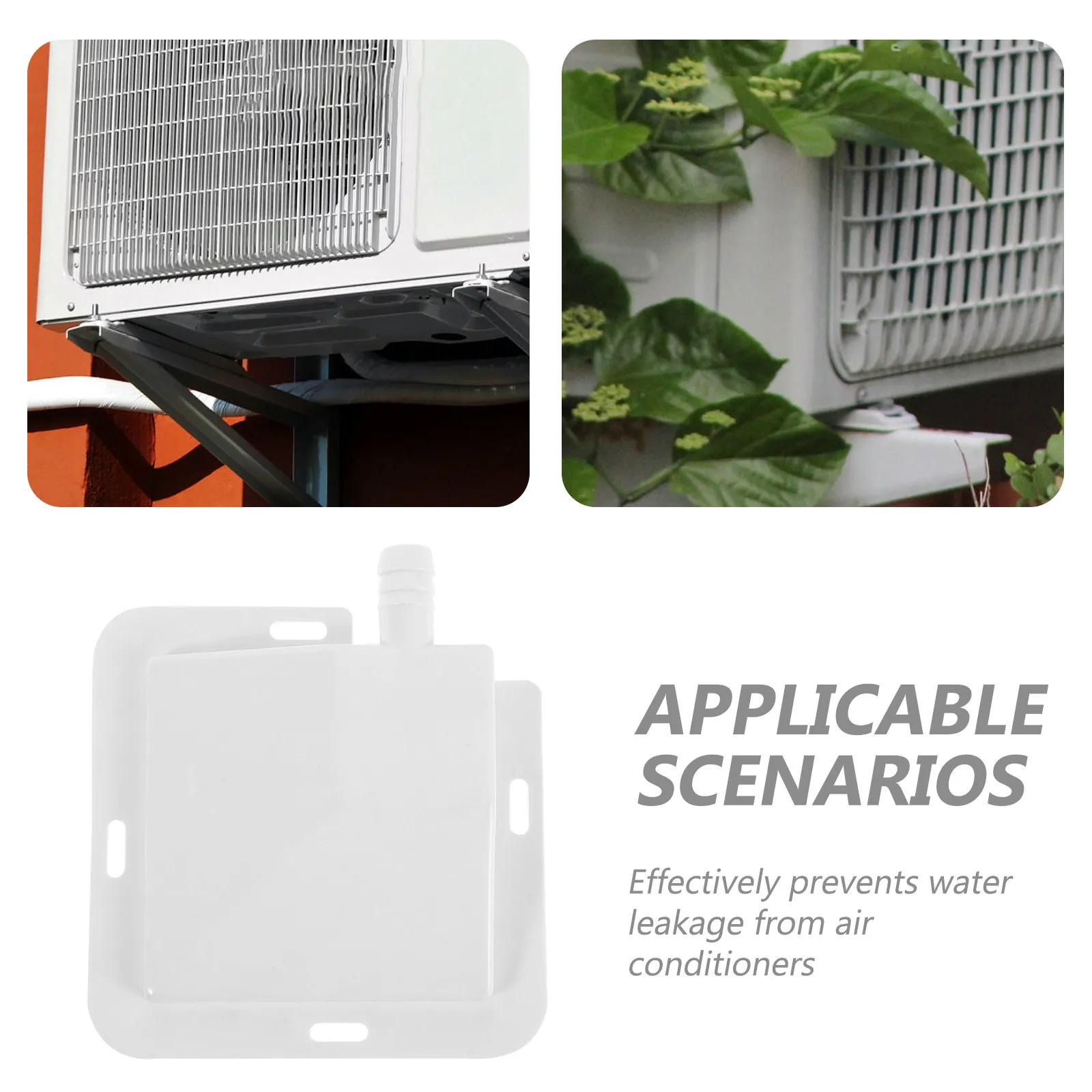 Plastic Drain Conditioner Condensate Drip Tray Funnel Shaped Water Catcher Prevents Floor Damage