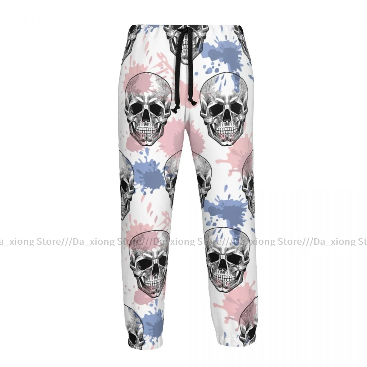 

Men Sports Pants Male Casual Loose Trousers Skulls And Blots Sportpants