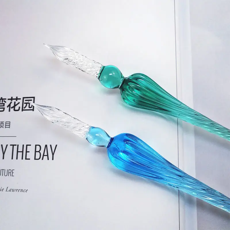 Creative Crystal Pen Glass Pen Starry Sky Dipped in Water Pen Student Glass Dip Pen Pluma Cristal