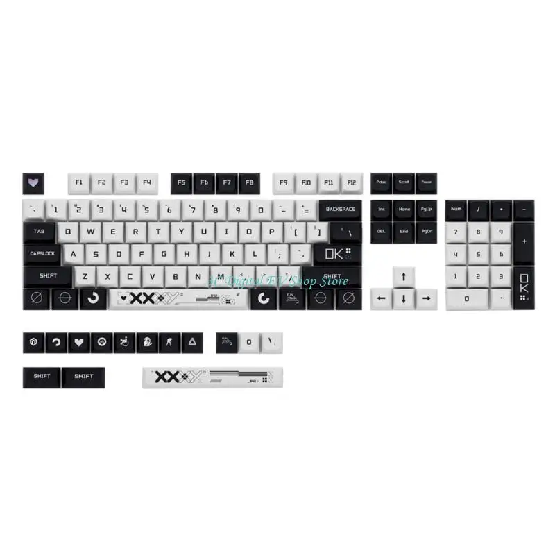 

E74D 118 Keys PBT -клавишные клавиши xda profile dye dye sublimation keycap для механической клавиатуры