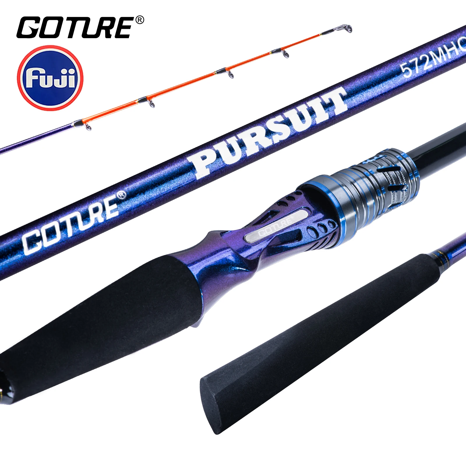 

Goture PURSUIT 40T Carbon Fiber Slow Jigging Fishing Rod 100% Fuji Guide Ring 1.7M Titanium Tip Squid Rods MH Sea Boat Fishing