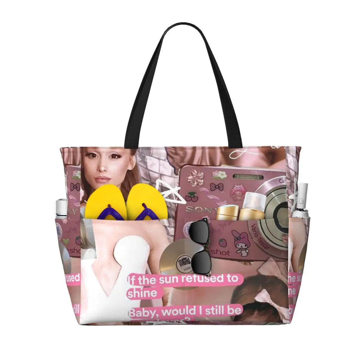 Ariana Grande Beach Tote Bag Sport Gym Yoga Duffle Large Tote Bag Women Travel Bag Fitness bag
