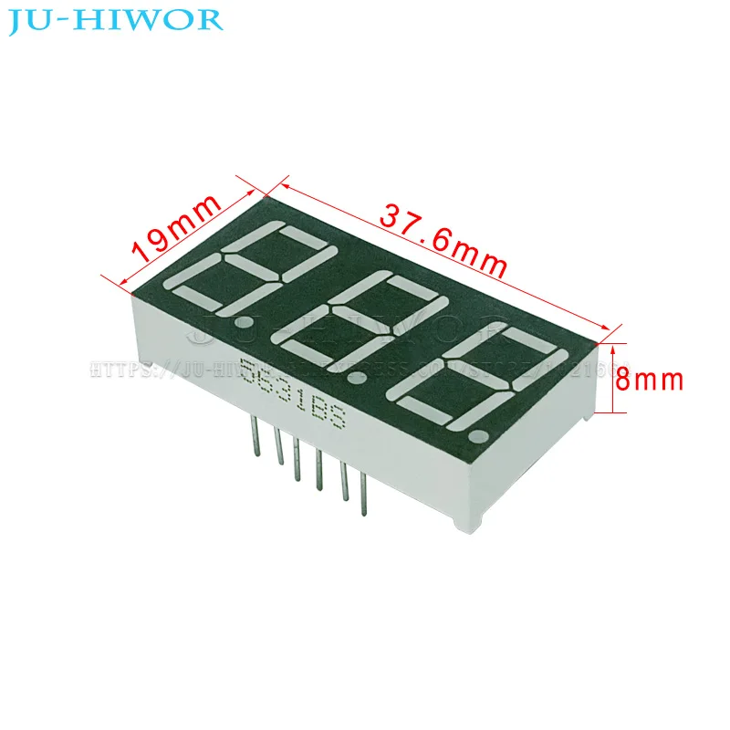 10pcs 0.56 Inch 12Pins C-C 5361AS C-A 5361BS 3 Digits Bits 7 Segment Red LED Digital Display Digitron Common Anode Cathode