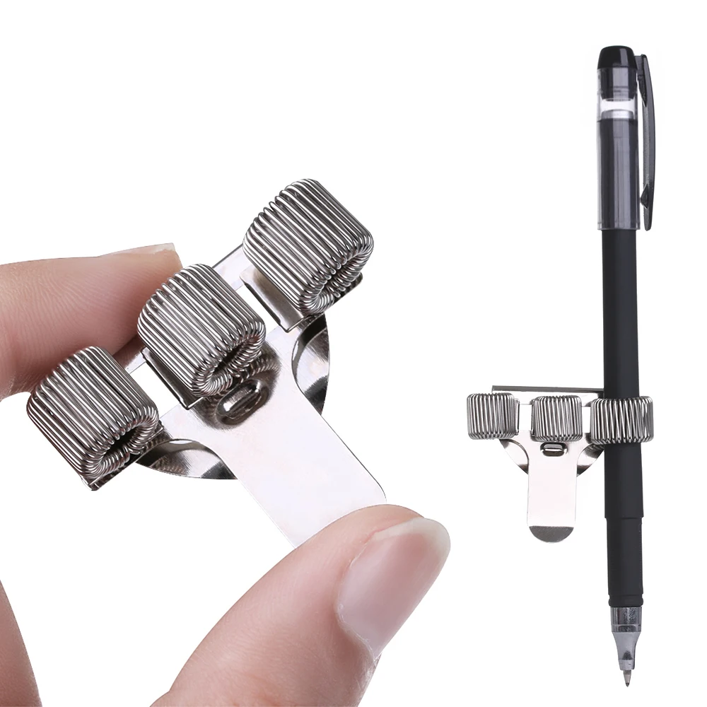 Portable Notebooks Doctors Office Supplies Metal Spring Single/Double/Triple Pen Holders With Pocket Clip