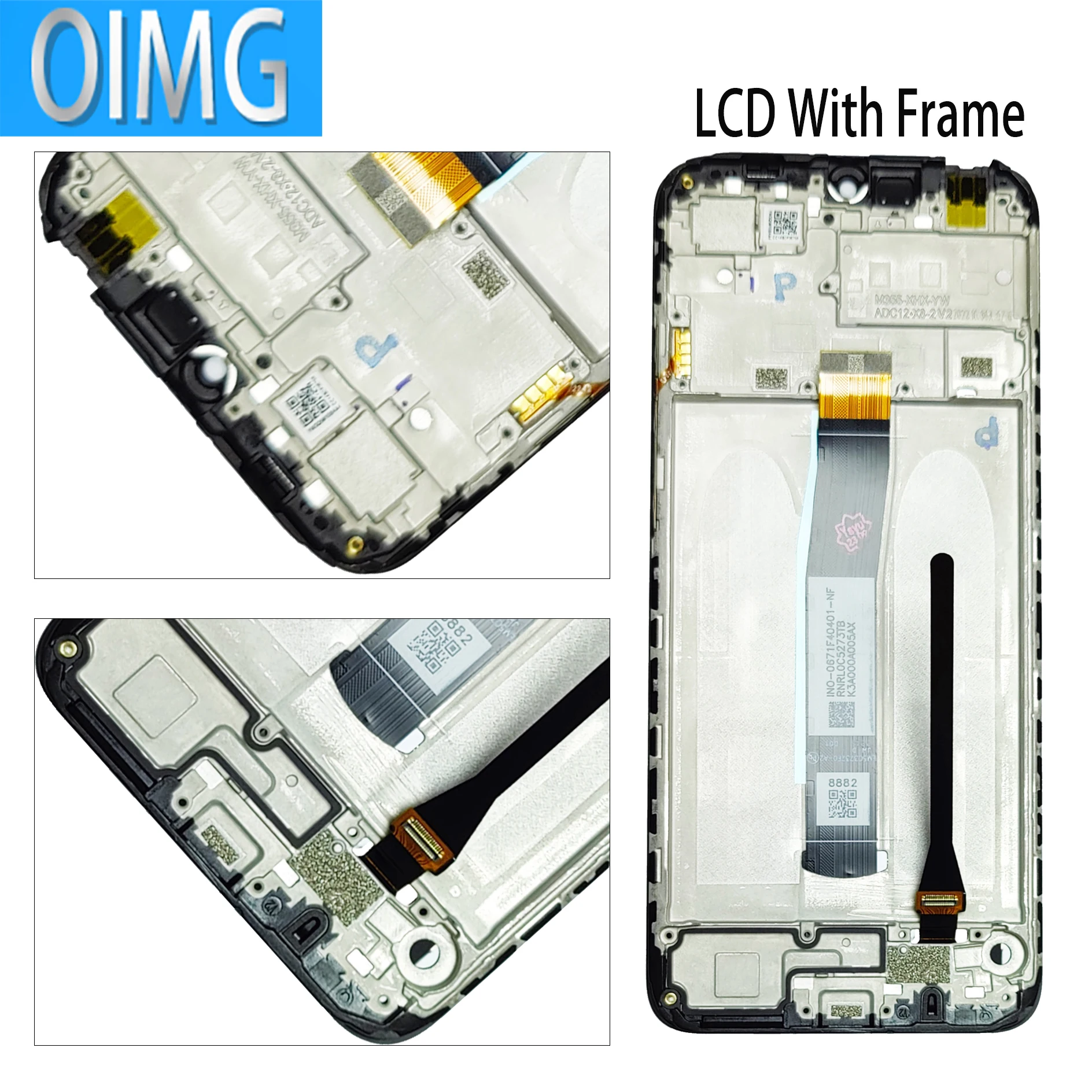 Para pantalla LCD Xiaomi Redmi 10C con pantalla táctil de marco 220333 QAG 220333 QBI QBI 220333 QNY 220333 Piezas de repuesto del panel QL