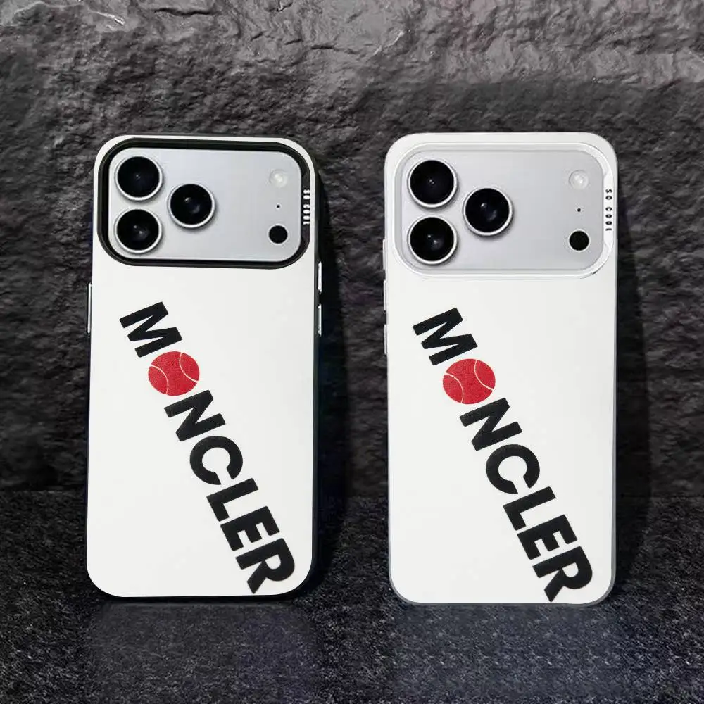 Fashion Luxury M-Moncler-r Phone Case For IMD Colorful Silver Suitable soft case for iPhone 17 16 15 14 13 12 11 XS Pro Max