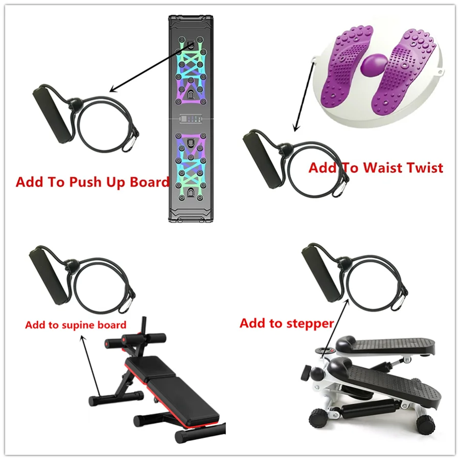 2 Pezzi Resist Stepper Pull Corde Braccio Esercizio Yoga Lattice Intrecciato Fitness Espansore Push Up Board Fasce di Resistenza Accessori