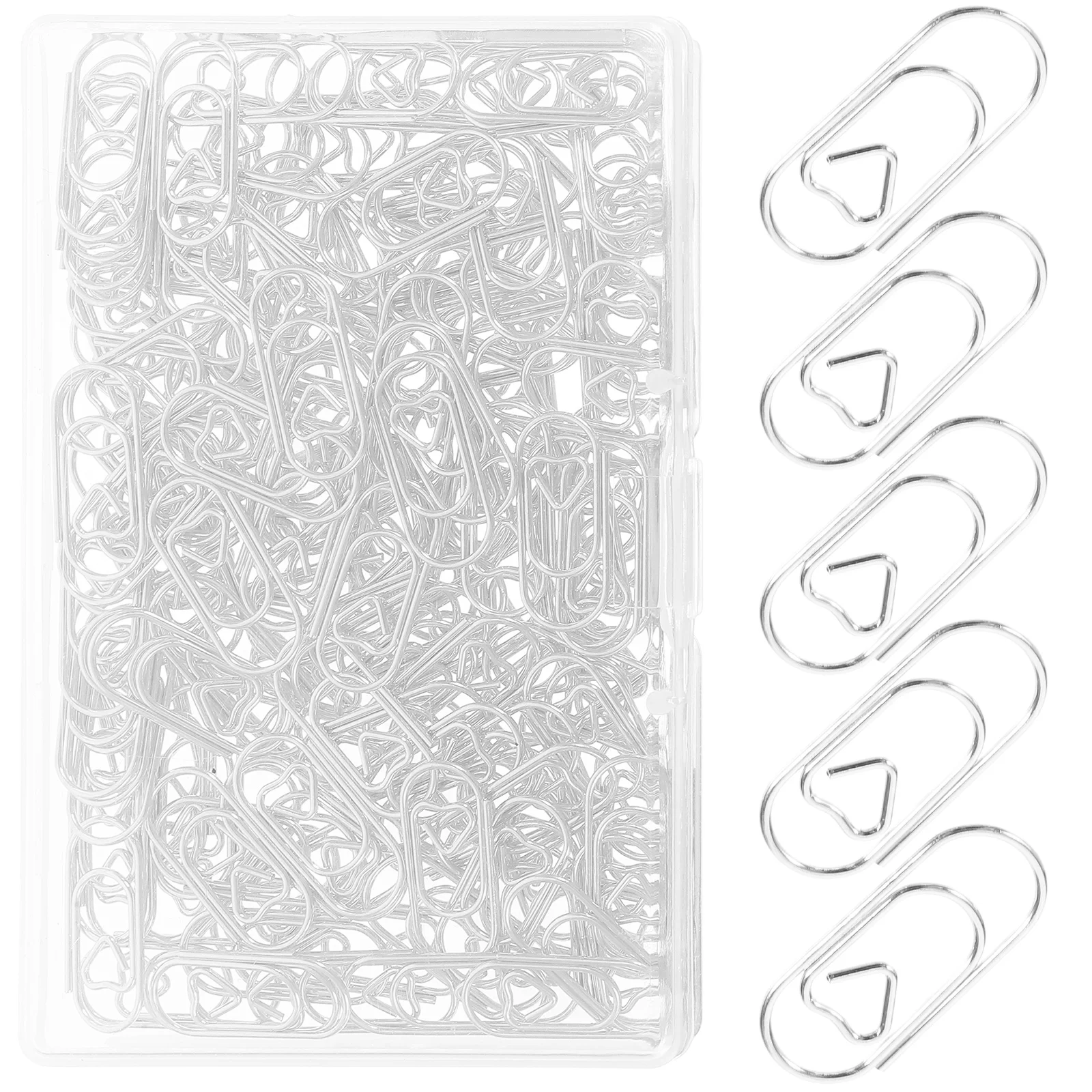 

150 Pcs Love Paper Clip Creative Clips Paperclips Metal Cute Bookmark Small Fancy Mini Shaped
