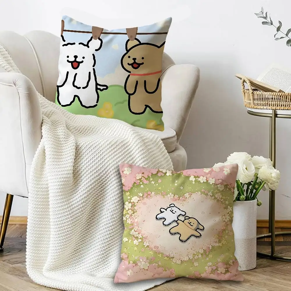 Line CARTOON P-PuppyS Personalized Pillow Dust Cover Bedroom Kids Party Decoration Pillowcase Birthday Children Gift