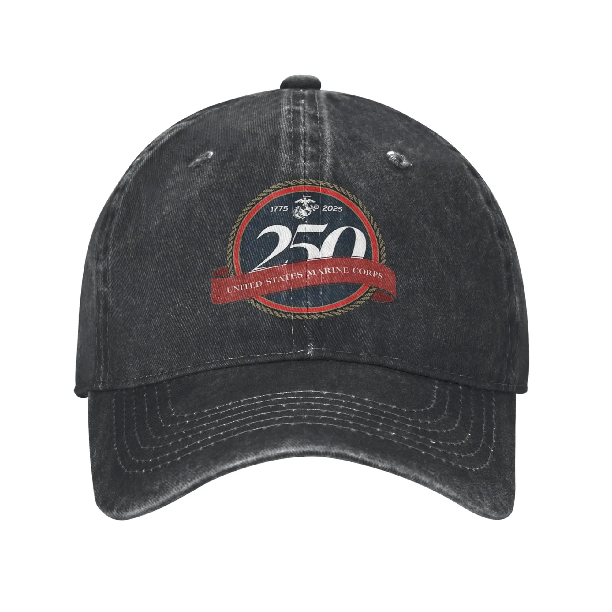 250th Anniversary US Marine Corps Baseball Cap Distressed Washed 250th Anniversary Snapback Hat Men Women Outdoor Summer Hat Cap