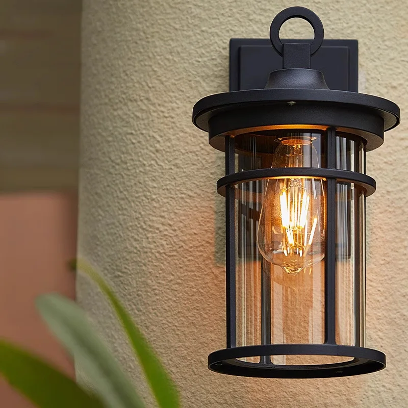 Kreative Retro Amerikanischen Ländlichen Außenwand Lampe Wasserdicht Rostfrei Hof Lampe Werbung Bord Park Treppe Wand Licht Bh