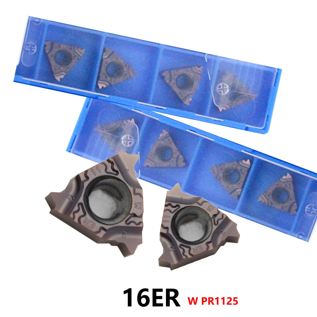 

16ER11W-TF 16ER14W-TF 16ER19W-TF PR1115 Инструменты Оригинальные твердосплавные вставки для резьбы 16ER 11 Вт 14 Вт 19 Вт Токарный станок 16 ER 11 14 19 Вт