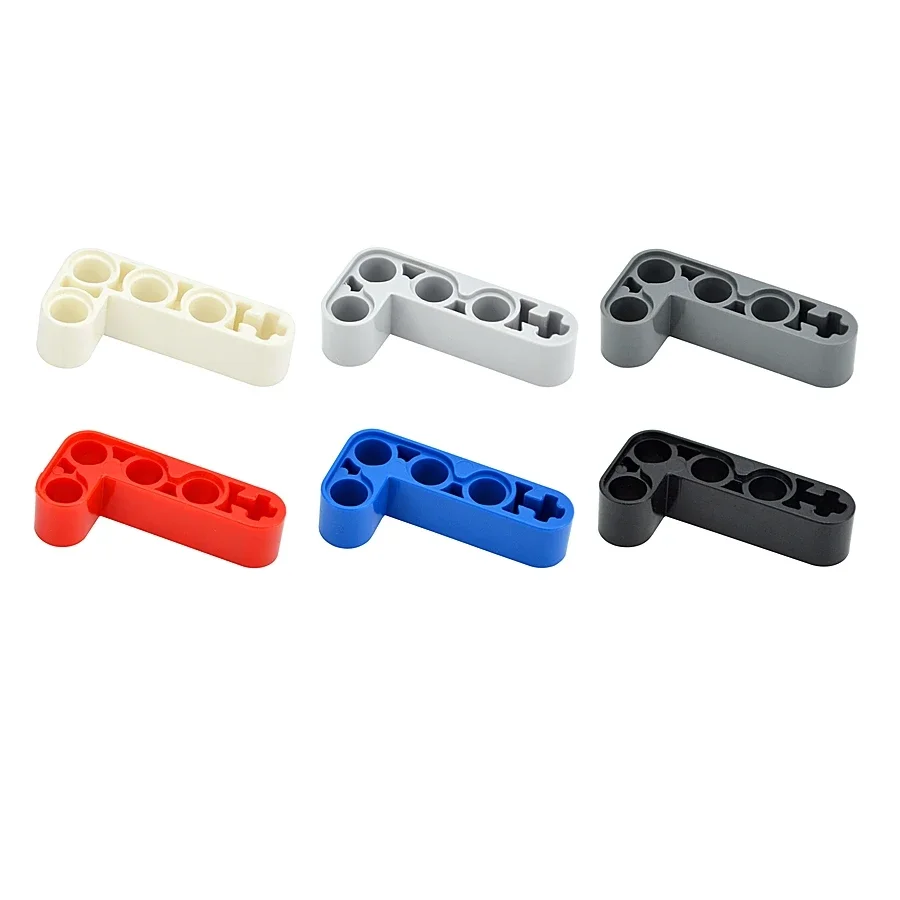 DIY Building Blocks Technical Thick Bulk 10Pcs 2x4 L-Shape Arm Liftarm Compatible 32140 Assembles Particles Moc Parts Toy Bricks