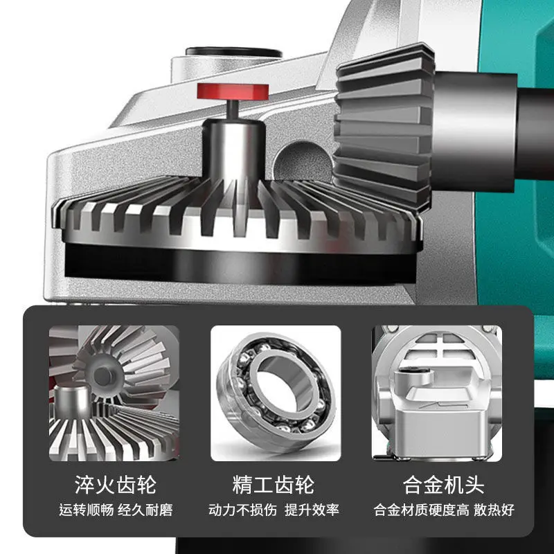 Rechargeable Angle Grinder High Power Lithium Battery Cutting Machine Multifunctional Grinder Polishing Machine