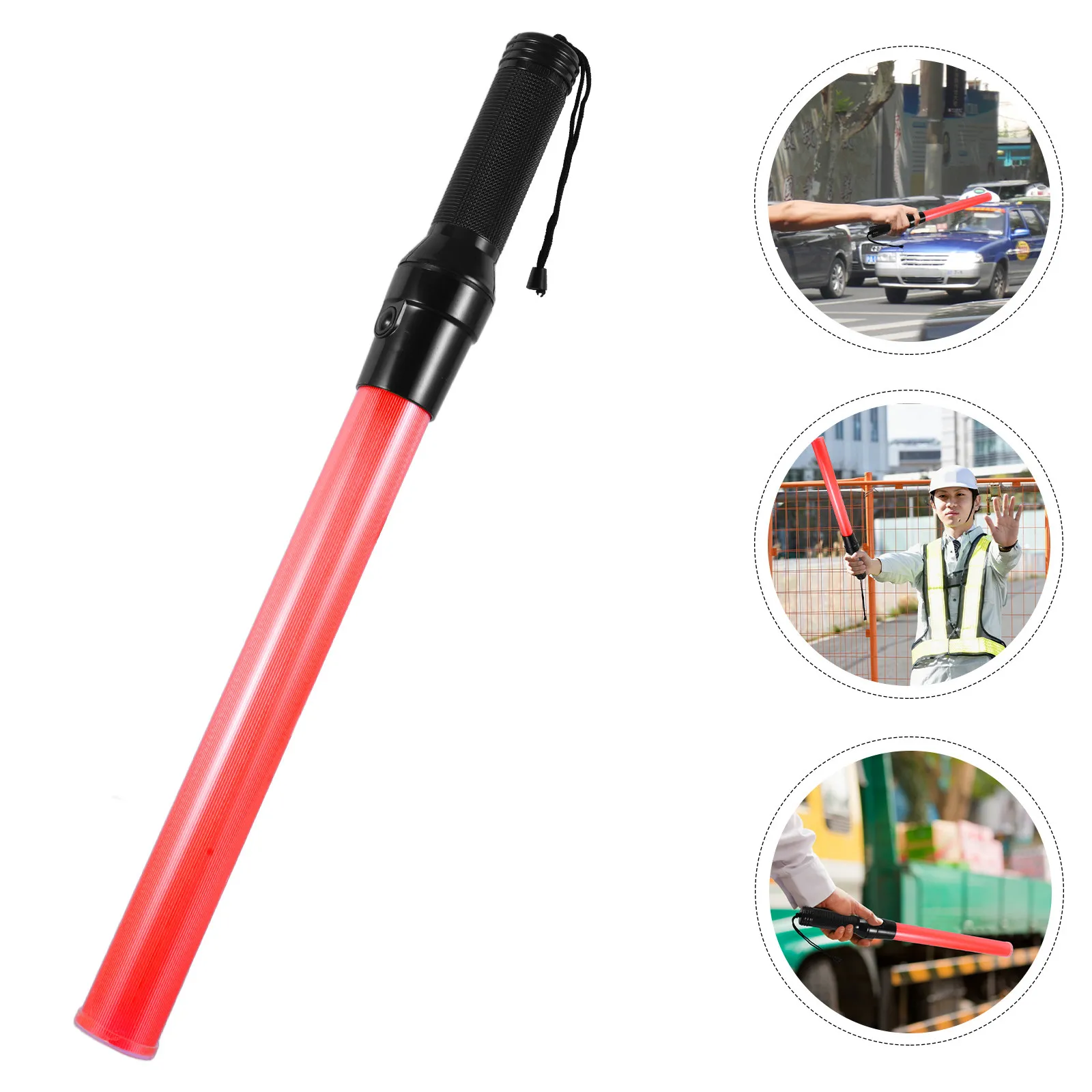 

2Pcs LED Traffic Signal Wand 54Cm Traffic Control High Visibility Safety Light Glow Stick Night Reflective for Road