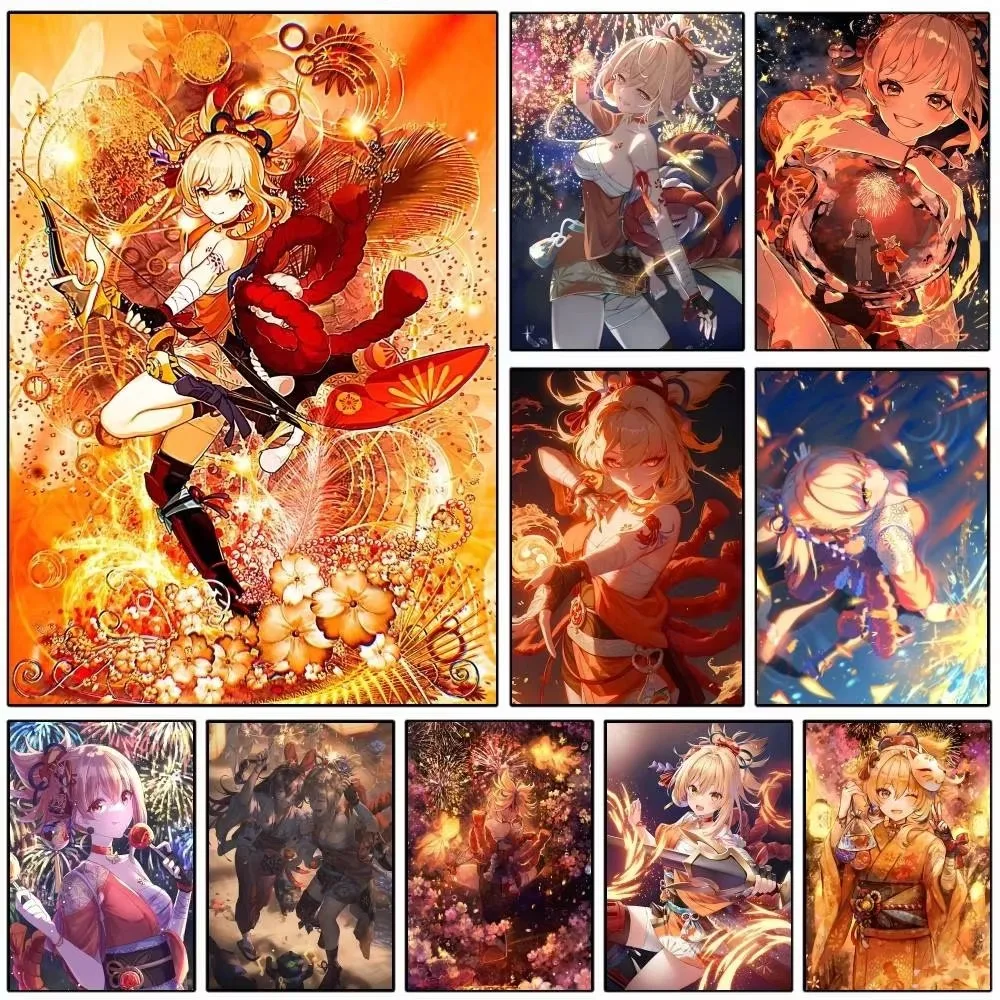 Anime Game Genshin Impact Yoimiya Jigsaw Puzzles 500/1000/1200/2000PCS Handmade Art Exquisite Home Decor Gift No Frame