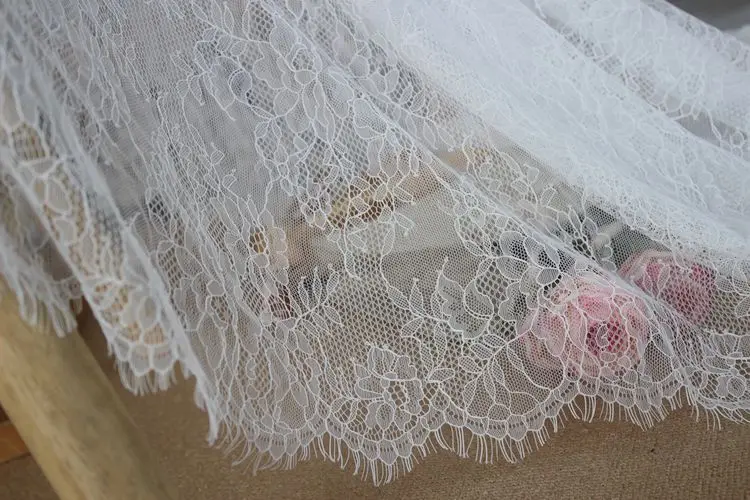 

Delicate Eyelash Lace Is An Ideal Fabric for Handmade Wedding Dresses, Headdresses and Dresses Background Decoration Accessories