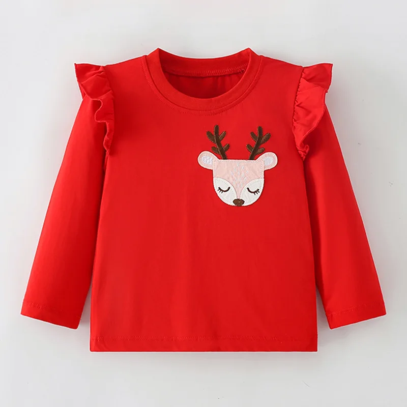 New 2024 Baby Girls t shirt Brand Quality 100% Cotton Baby Girl Clothes Kids t-shirt Long Sleeve Children Clothing Underwear Tee