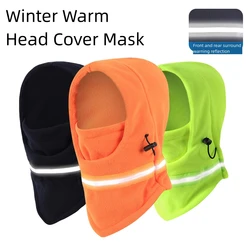 Fleece Full Face Cover Winter Outdoor Balaclavas Warm Fishing Riding Skiing Face Mask Windproof Reflective Stripe Hat Neck Mask