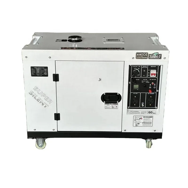 Silent Type 3kw 6kw 7kw 8kw 10kw 12kw 12kva Electric Diesel Generators Suppliers Electrical Power Plant For Home Use