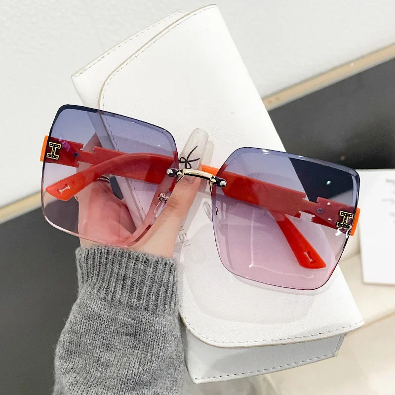 New Women Oversized Square Sunglasses Men Vintage Big Frame Rectangle Sun Glasses Street Photo Driving Eyewear UV400 Glasses