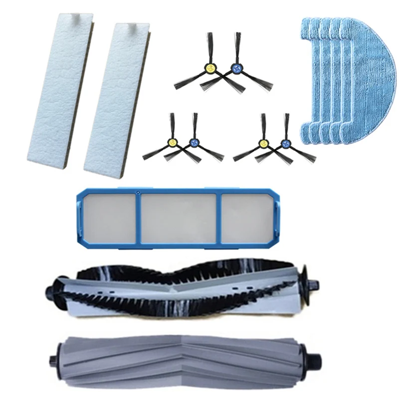 Чехол для основной роликовой щетки, боковая щетка, фильтр НЕРА, ткань для швабры для ZACO A9S, зеркальный ремешок