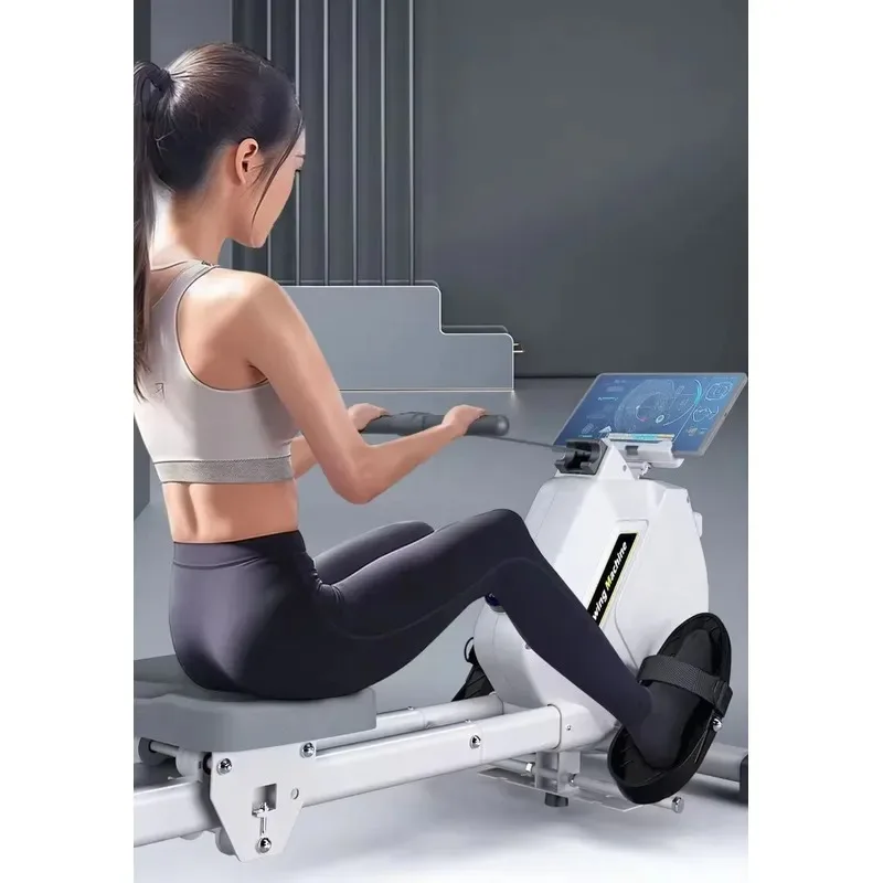 Magnetic Control Foldable Alloy Indoor Rowing Machine with Magnetic Resistance for Home Use