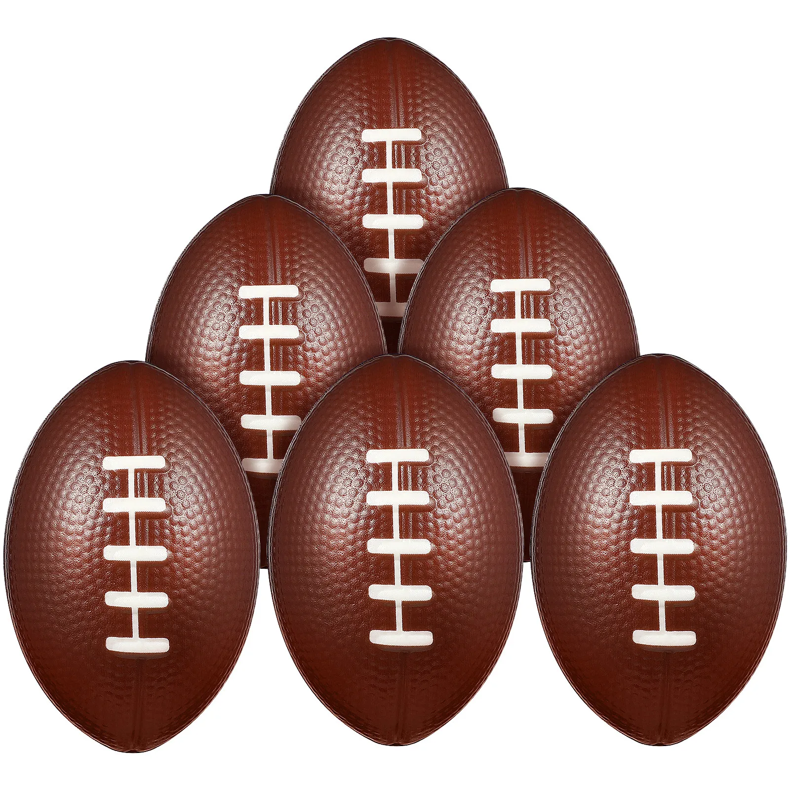 Mini Football Squeeze Balls 6 Pack Stress Relief Hand Exercise Toys Sports Party Favors Decorations