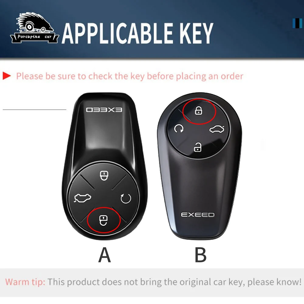 For Chery Exeed VX RX CDM FL LX TXL PHEV Exlantix ET Exlantix ES 2025 Car Key Case Remote Cover Shell Keychain Accessories