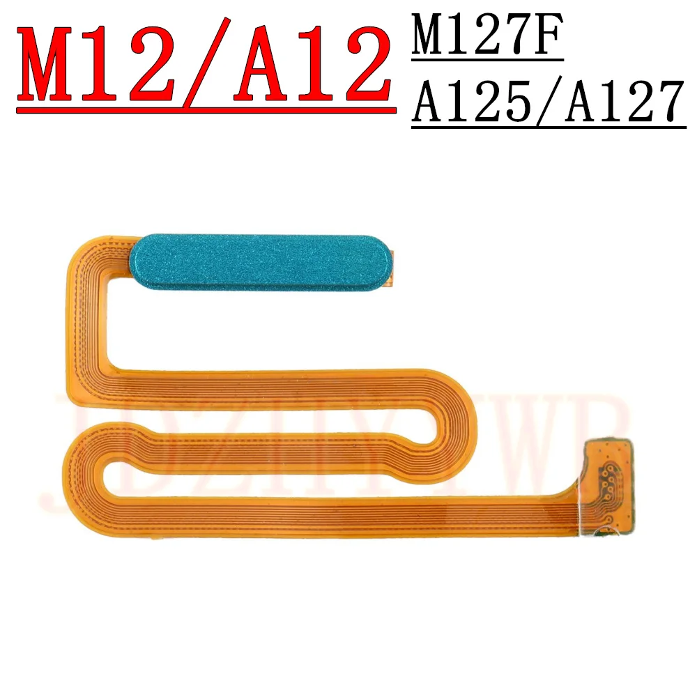 Home Button Menu Return Key Fingerprint Sensor Flex Cable With Power Button For Samsung Galaxy A12 A125 A127 M12 M127F