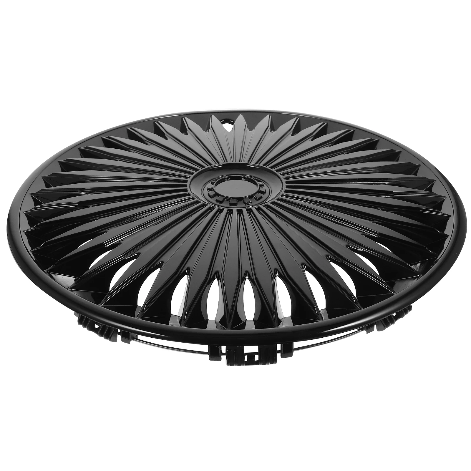 

15 Inch Universal Car Rim Hub Cover Phantom Steel Circle Decoration Cap Black HY Sturdy Practical Excellent Useful Long Lasting