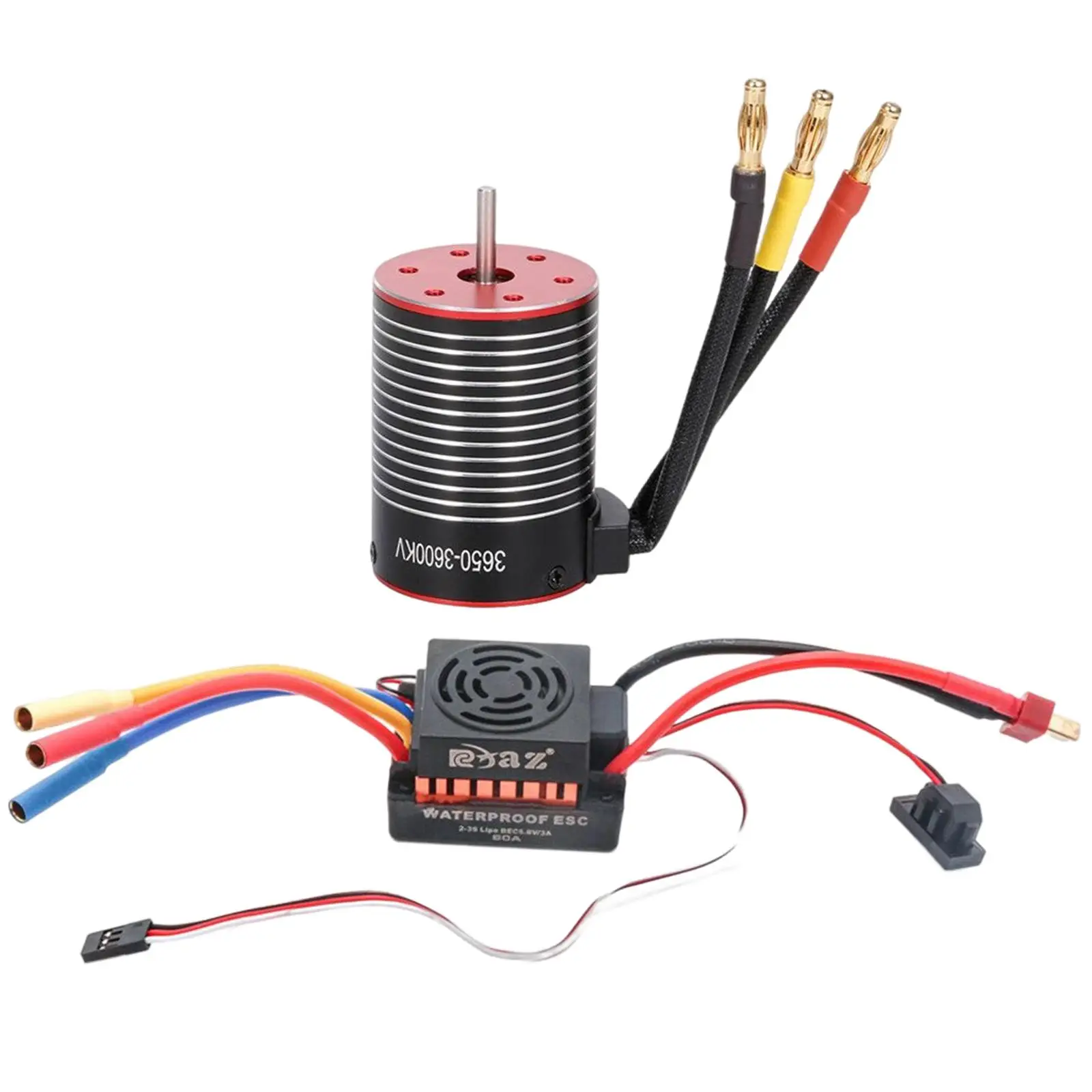 

Waterproof 3650 Brushless Motor with 60 4 Poles DIY Universal for 1/10 RC Car Buggy