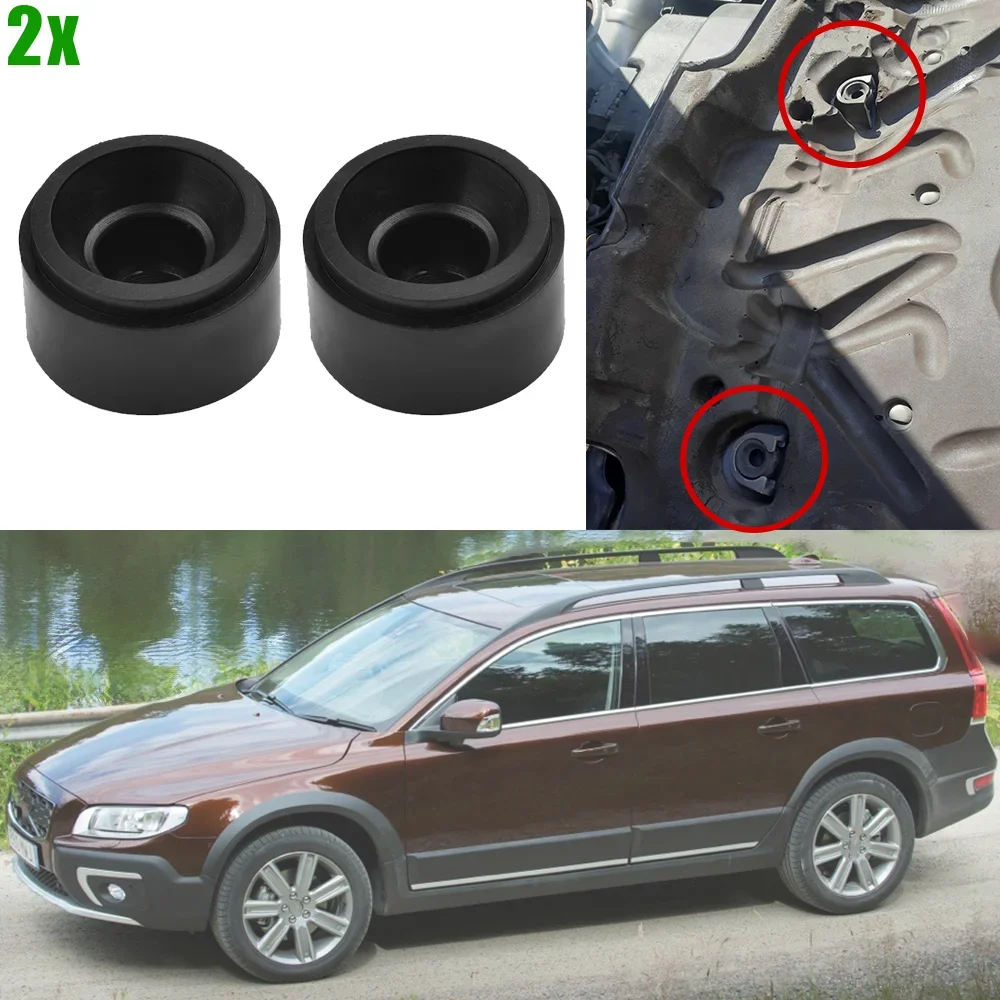 2Pcs NEW Rubber For Volvo XC70 III 2008 2009 2010 2011 2012 2013 2014 2015 2016 Engine Cover Trim Mounting Bush