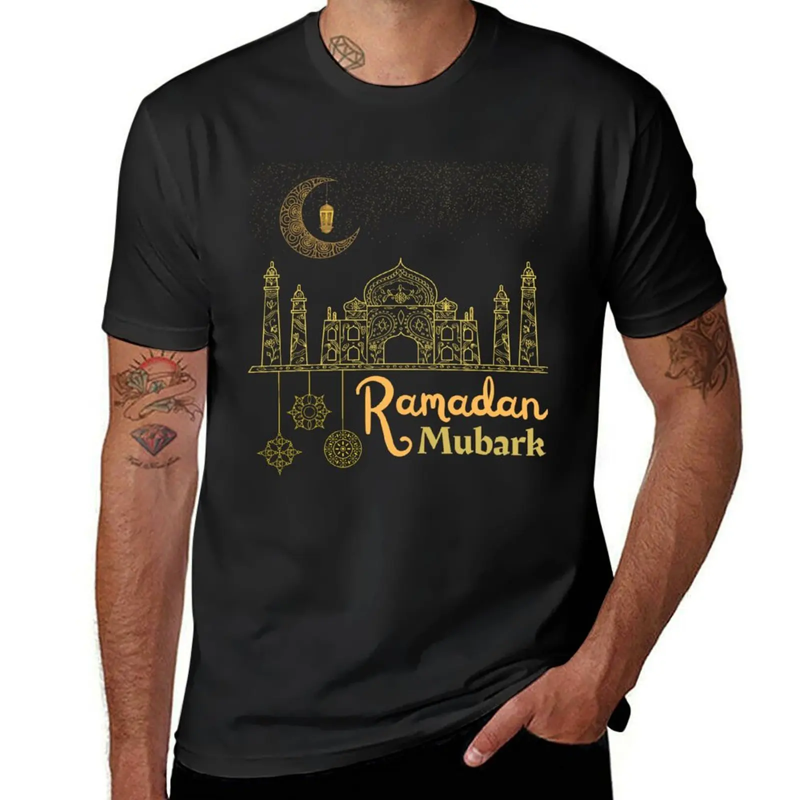 Ramadan MuBarak T-Shirt new edition customizeds kawaii clothes designer t shirt men