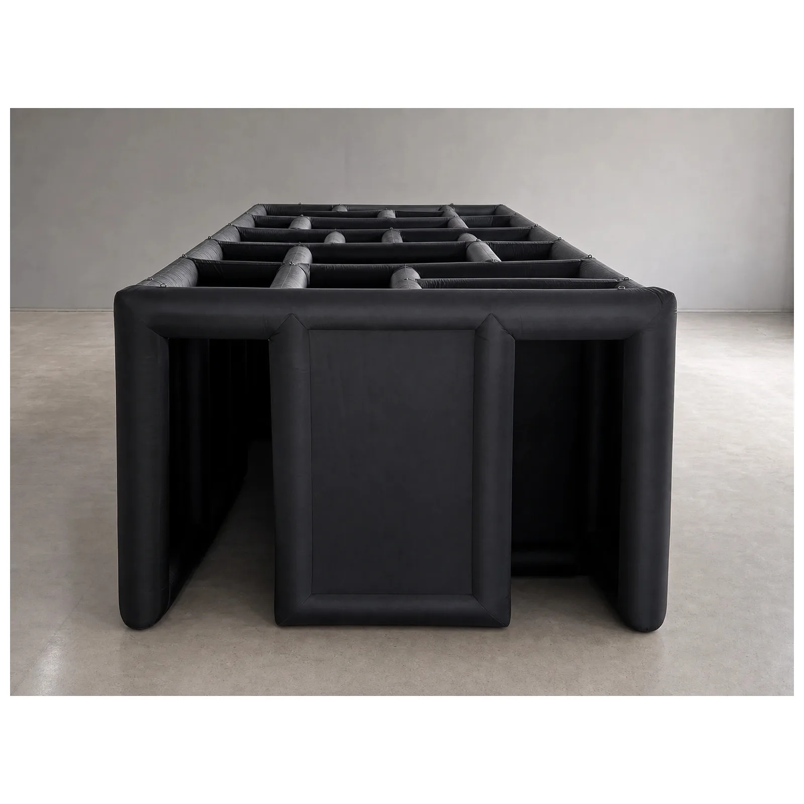 Large Plain Black Open Top Inflatable Maze 3X10m 10X33ft with Blower Sports Challenge Commercial Party Events Kids and Adults