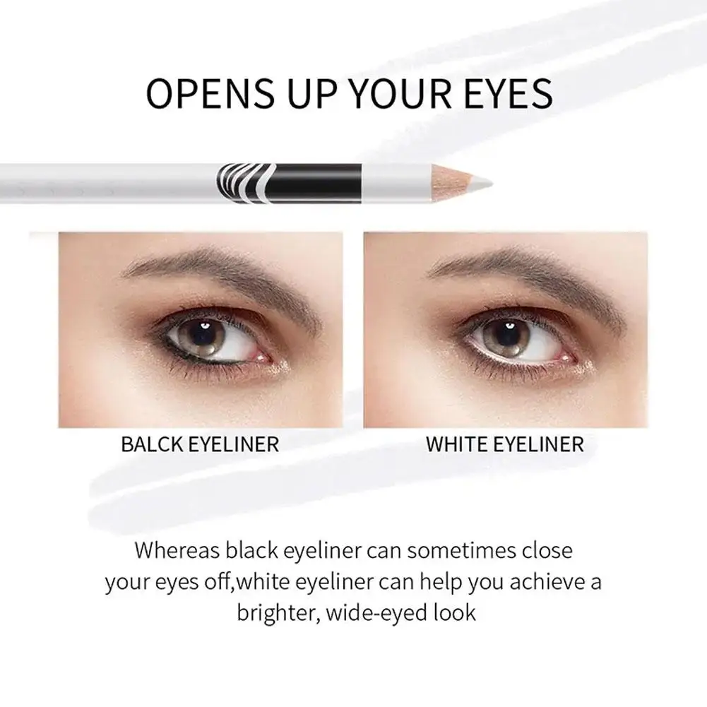 Nieuwe Witte Eyeliner Make-Up Blijvende Glad Gemakkelijk Te Dragen Make-Up Verhelderaar Eyes Eyes Potlood 1 Stuks Gereedschap Waterdicht P1i1