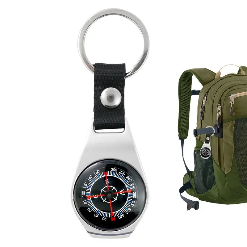 

Pocket Compass Clear Dial Small Pocket Compass Metal Kids Navigation Equipment Compact Compass Keychain For Backpacks Portable