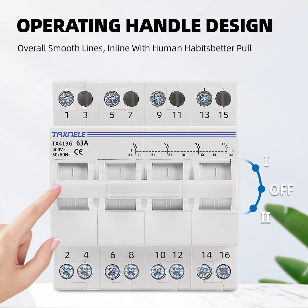 40A 63A MTS المزدوج السلطة دليل نقل عزل التبديل التعشيق قاطع الدائرة 1P 2P 3P 4P 230 فولت 400 فولت التبديل التبديل