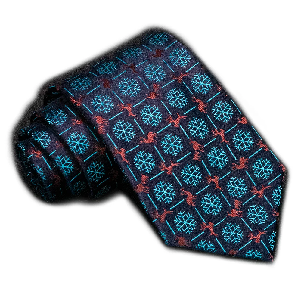 EASTEPIC 8 cm Frohe Weihnachten Grün Rot Blau Schwarz Krawatten für Männer Festliche Saison Weihnachtsgeschenk Schneemann Rentier Kriss Kringle – Detail 5