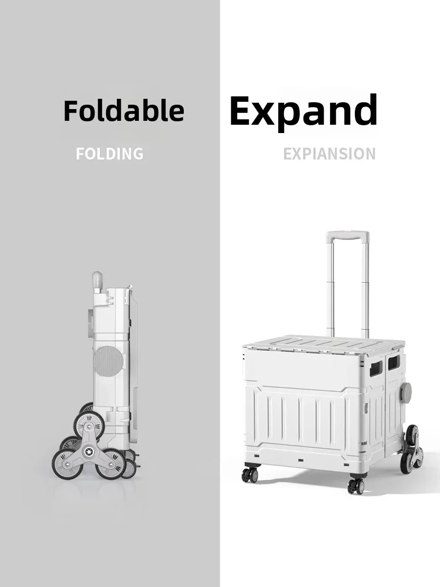 

Shopping Cart Small Pull Cart Portable Folding Shopping Cart Picnic Trolley Household Pull Rod Pull Goods To Pick Up