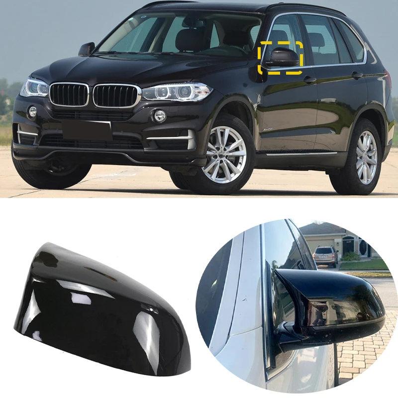 

Auto Gloss Black Car ABS Rear View Side Mirror Cover Rearview Mirrors Cap For BMW X3 X4 X5 X6 F25 F26 F15 F16 Carbon Fiber 14-18