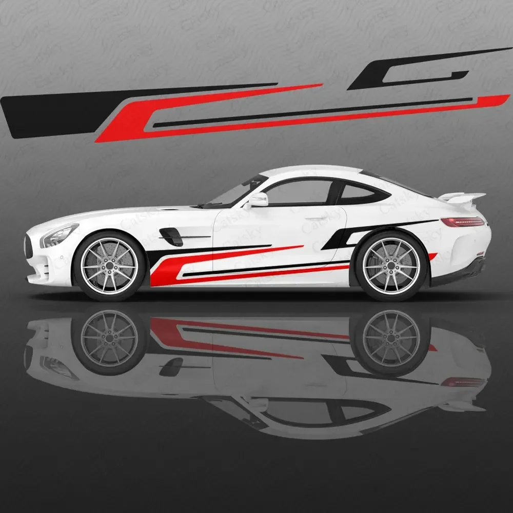 Racing Line Graphics Car Body Sticker Anime Itasha Vinyl Car Side Decal Sticker Car Decor Sticker Cars Protective Film
