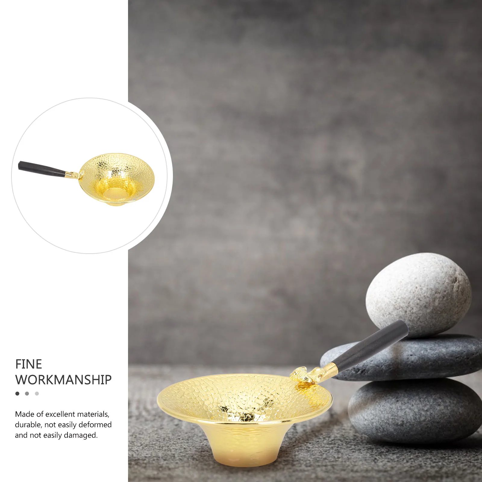 

Tea Strainer Copper Mesh Sieve Filter Fine Handheld Infuser Long Handle Washable Small Loose Leaf Tea Household Metal