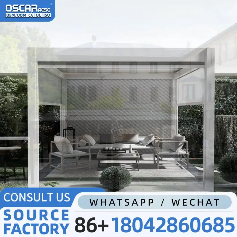 

3x3 3x4 4x4 6x4 Размер Современная уличная биоклиматическая алюминиевая жалюзи Беседка для садов, патио, задних дворов, беседка