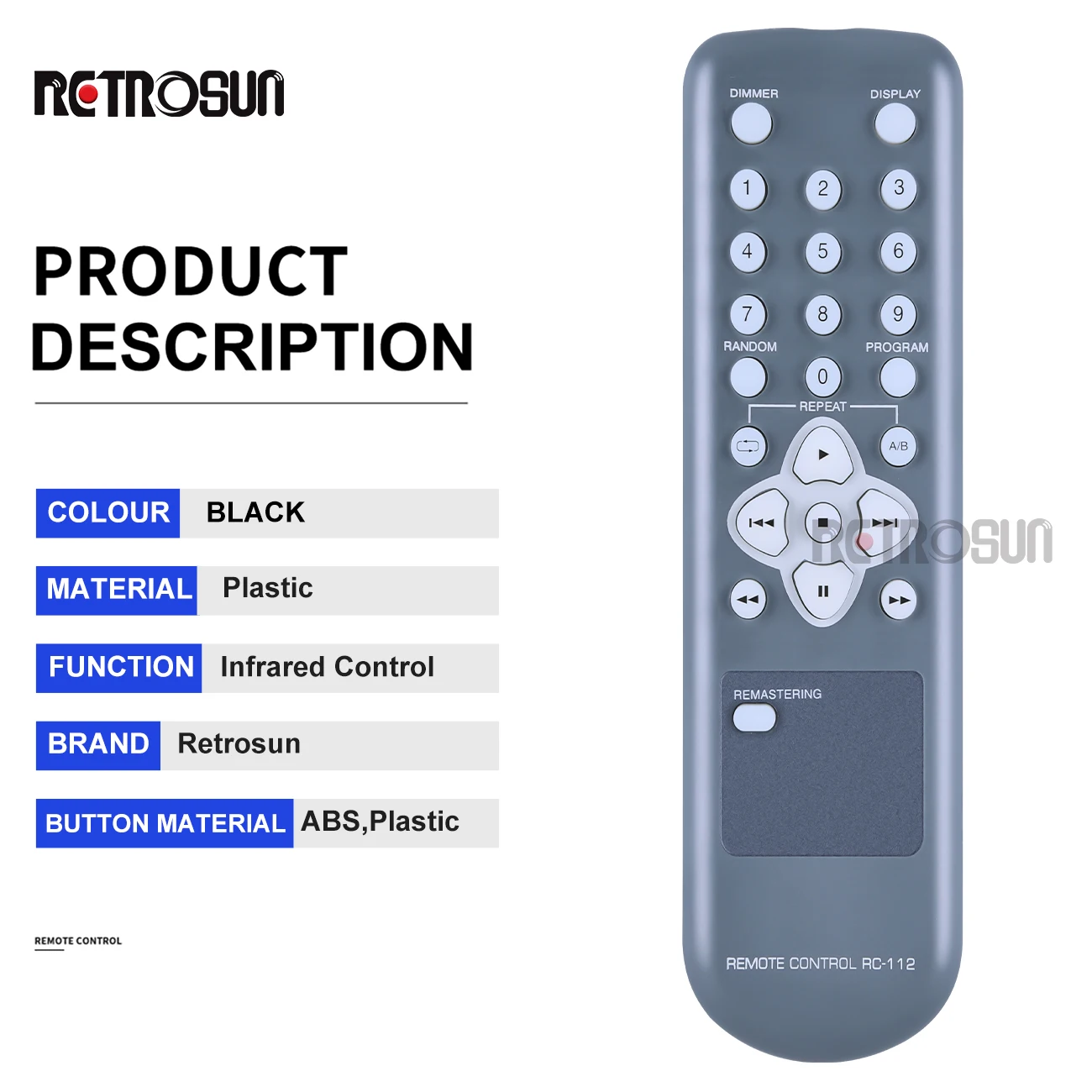 RC-112รีโมตคอนโทรลใหม่สำหรับรีโมตคอนโทรลของเชอร์วู้ด