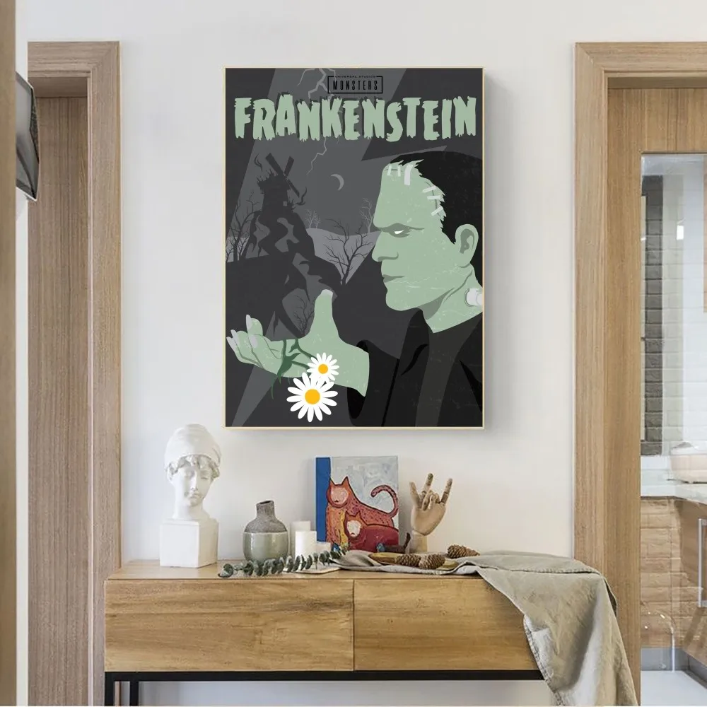 Frankenstein Classic Horror Movie Poster No Framed Poster Kraft Club Bar Paper Vintage Wall Art Painting Bedroom Study Stickers