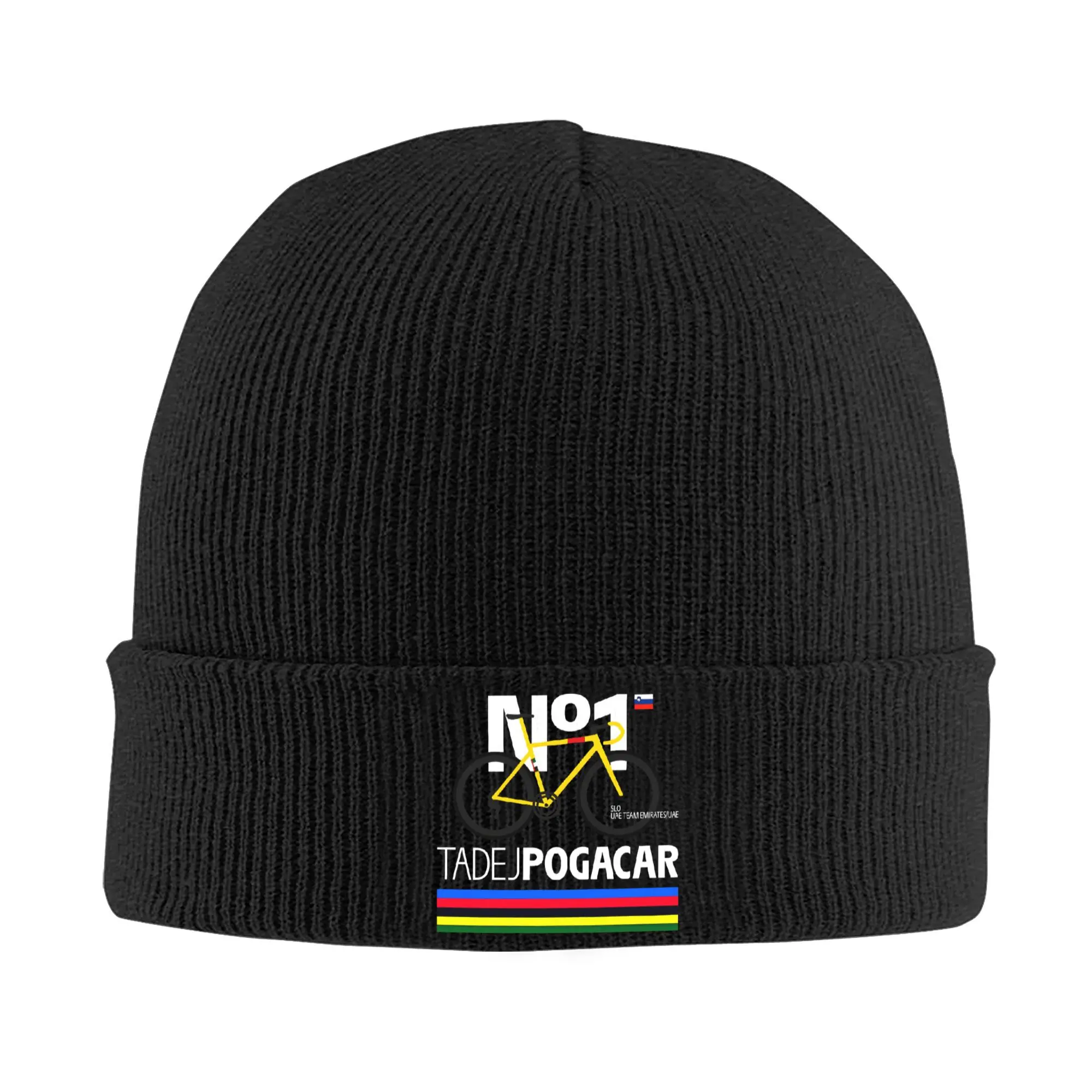 Tadej Pogacar Cycling Pogi Team Knitted Hats Autumn Winter Beanies Fashion King Bicycle Cap Men Women Acrylic Hot Sale Bonnet