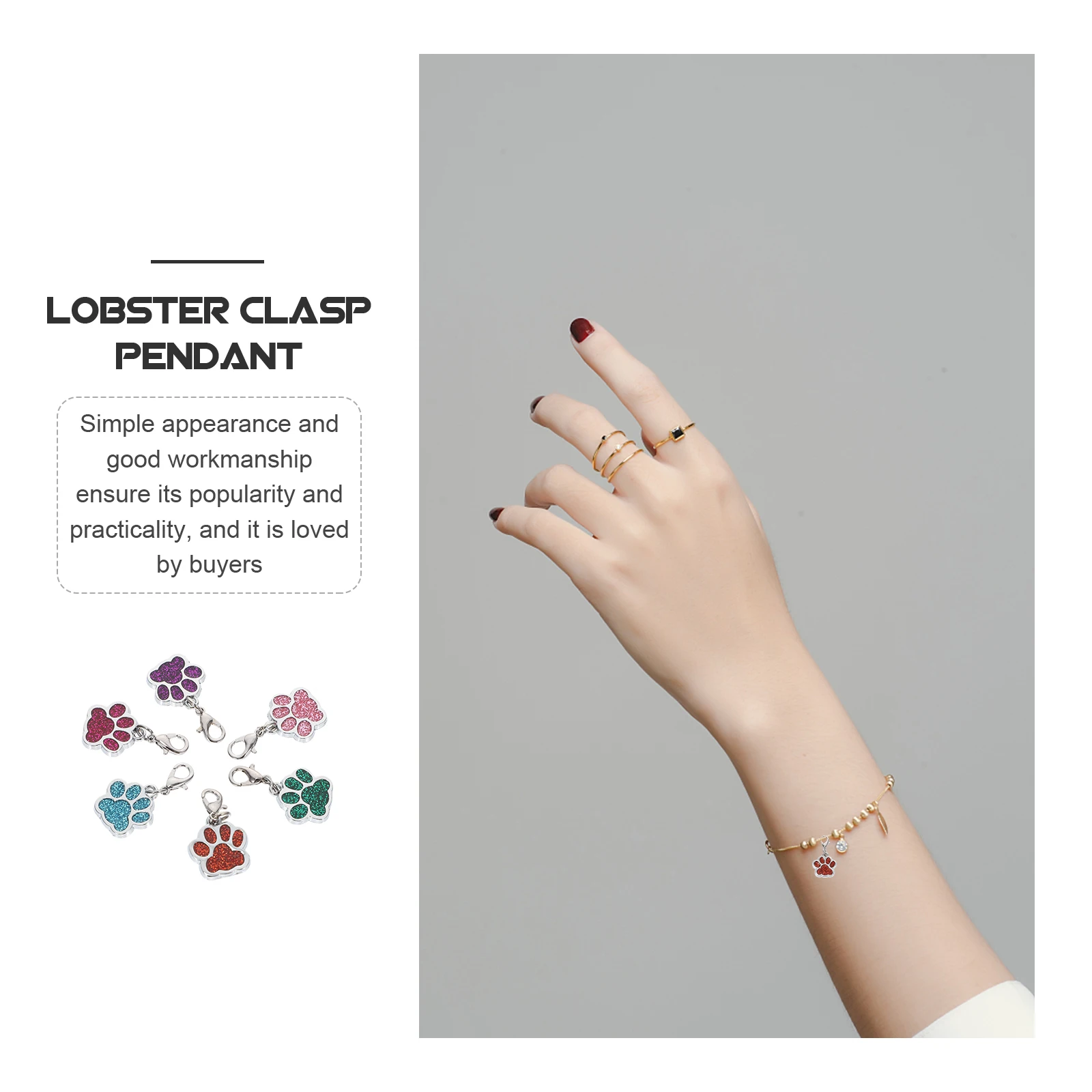 

12Pcs DIY Pendant Accessories Lobster Clasp Necklace Earring Bracelet Making Durable Safe Long Time Use Lobster Clasp Pendant