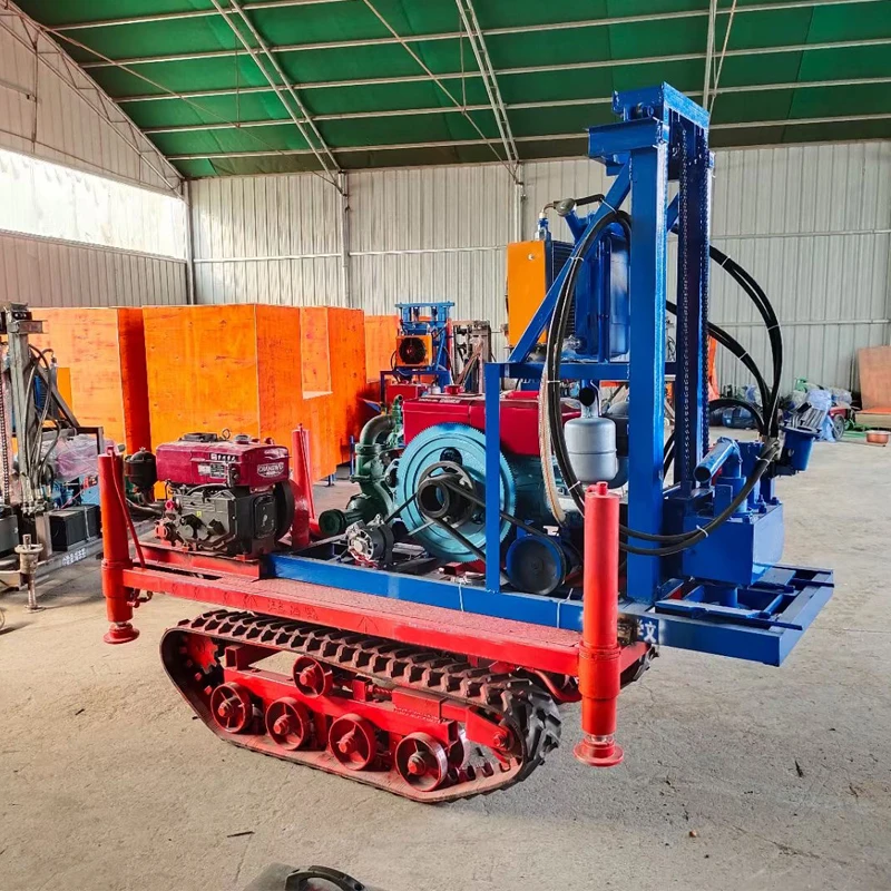 32HP Diesel Engine Hydraulic Water Well Drilling Rig Machine With Wheel Trailer