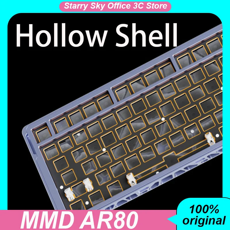 

MMD AR80 Keyboard Hollow Shell Aluminum Alloy Shell Keyboard Kit Compatible with Wooting 80HE PC Esports Keyboard Kits